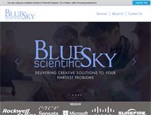 Tablet Screenshot of blueskyscientific.com